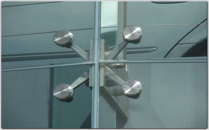 Spider Glass Facade Curtain Walls Point Fixed Glazing
