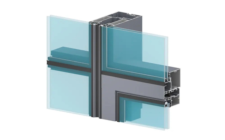 Modular Unitized Glass Facade Curtain Wall Fast Installation