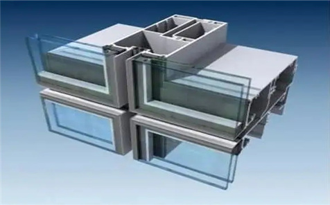 Heat Insulation Laminated Unitized Glass Curtain Wall System For Commercial Building