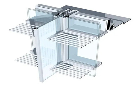 Frame Supported Unitized Glass Curtain Wall Assembled in Prefabricated Units