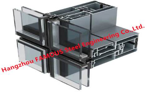 Modular Unitized Glass Facade Curtain Wall Fast Installation