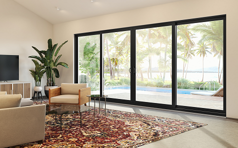 Aluminum alloy glass sliding door