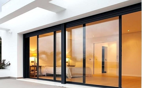 Aluminum alloy glass sliding door