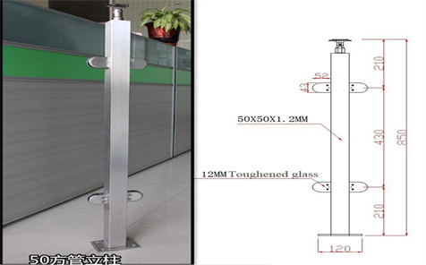 Stainless Steel 304 Heavy Duty Post Glass Railing Balustrade