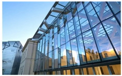 Natural ventilation Powder Coated Double Skin Ventilated Glass Curtain Wall