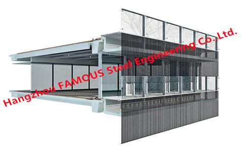 Sound Insulation Double Skin Ventilated Glass Facade Curtain Wall