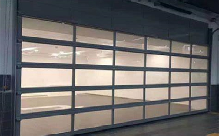 Aluminum Frame Perspective Fiberglass Section Door for front wall