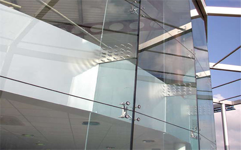 Spider Glass Fitting Curtain Wall System Structural Glazing Point Supported Fixing Suspension Rope Rib Bolted Facade