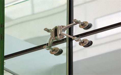 Spider Glass Fitting Curtain Wall System Structural Glazing Point Supported Fixing Suspension Rope Rib Bolted Facade