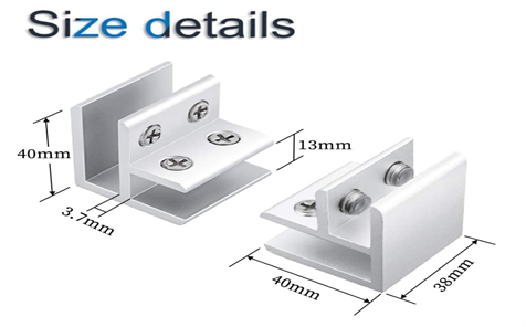 Double aluminum connector glass fitting  for door and windows Accessories from FASEC GLASS