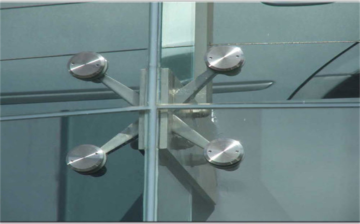 Curtain Wall 316 Stainless Steel Glass Spider Fittings Black For spider wall fitting glass system