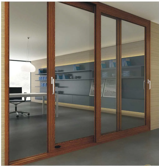 Aluminum Soundproof Toughened Glass European Broken Thermal Insulation Lift Sliding Door