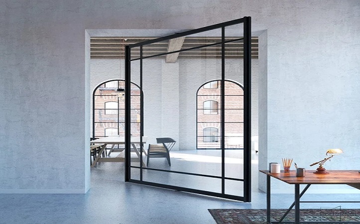 Aluminum Glass Partitions for Aluminum Frame Spring Pivot Door