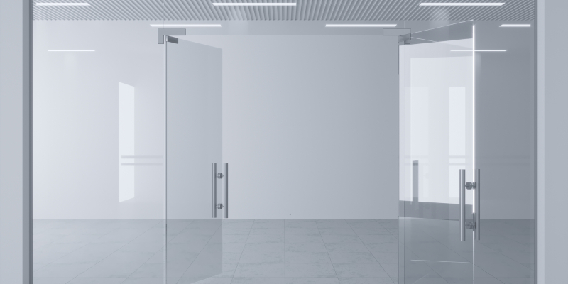 Frameless Glass Partitions for Floor Spring Pivot Door