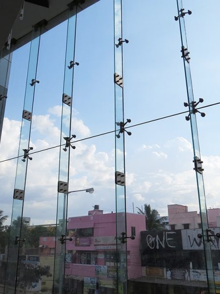 Glass Spider Curtain Wall System Structural Point Supported Fixing Suspension Facade