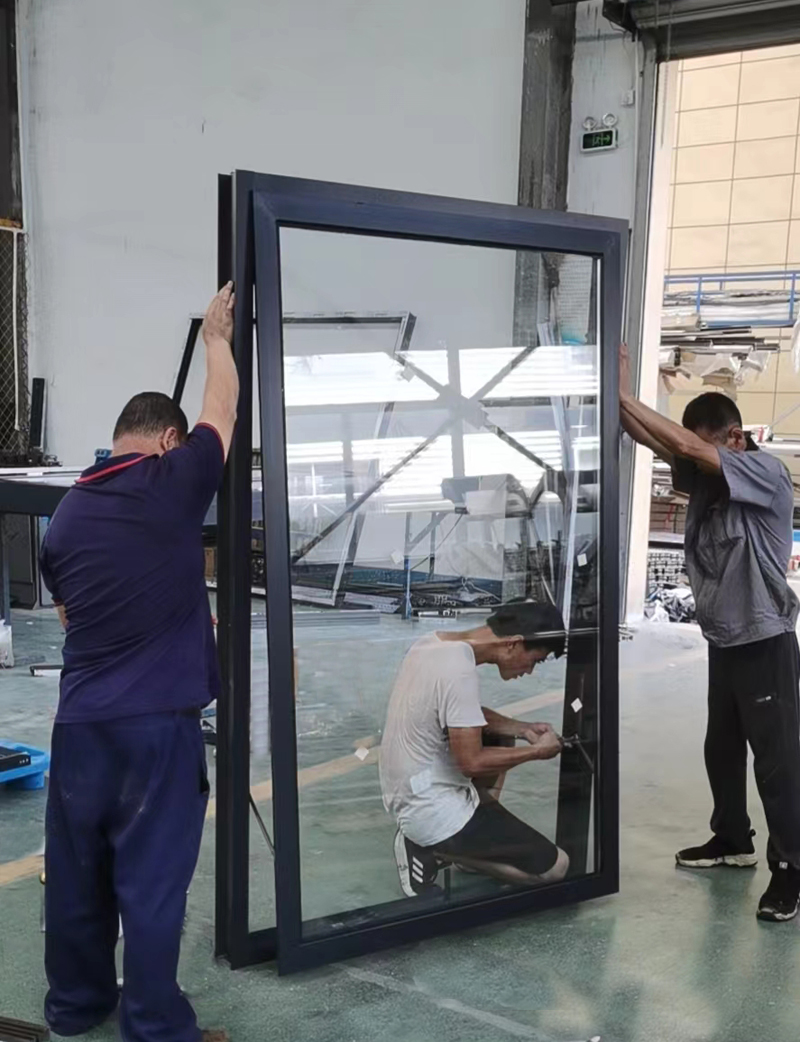 NFRC Standard Aluminum Glass Storefront Entry Doors