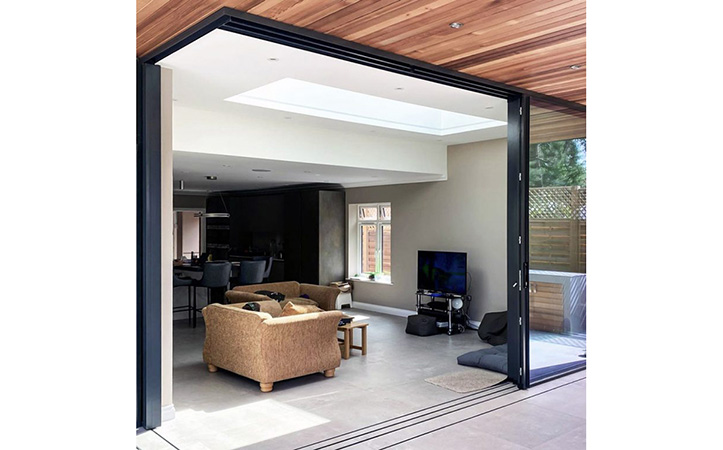 L-Shaped Open Type Corner Sliding Doors