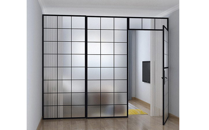 Glass Partition Wall Combination With Multi-Panel Activity And Fixed