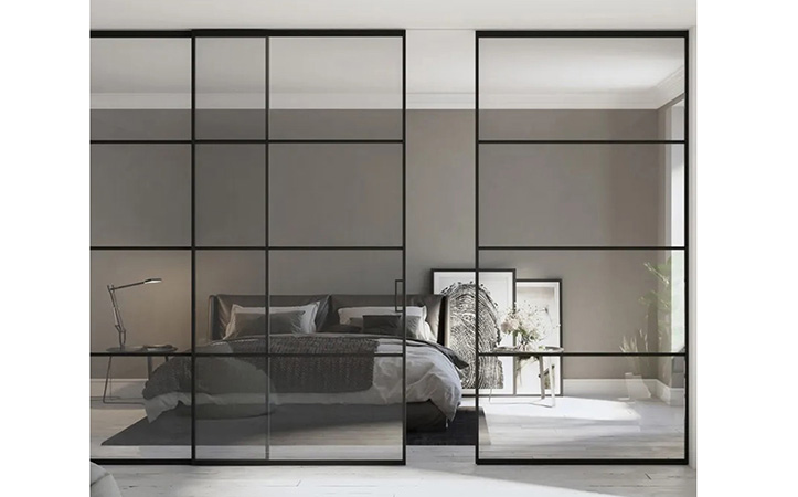 Glass Partition Wall Combination With Multi-Panel Activity And Fixed