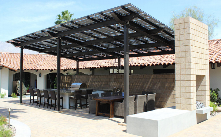 Solar Building Roof With The BIPV Facade System