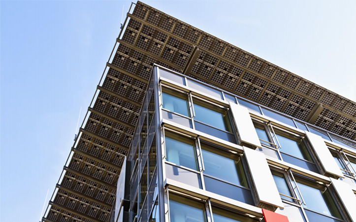 Solar Building Roof With The BIPV Facade System