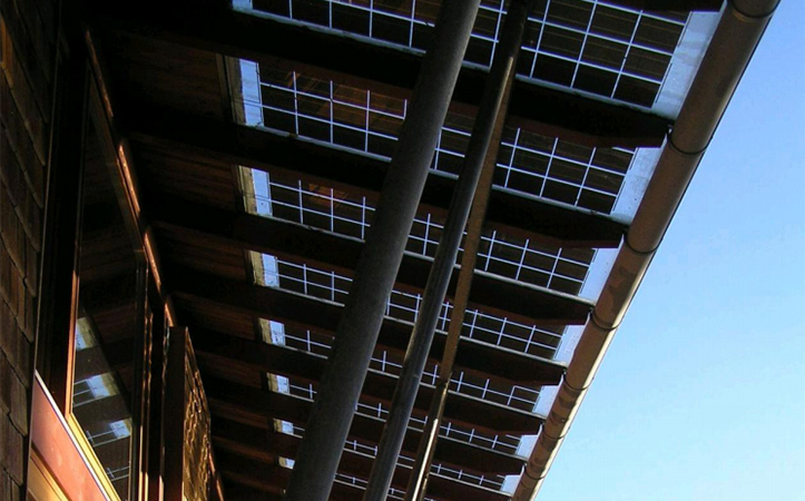 Solar Building Roof With The BIPV Facade System