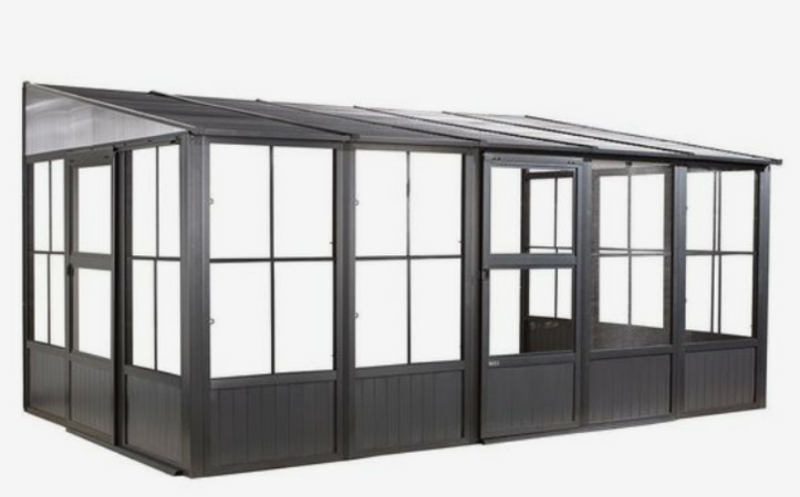 prefabricated house Small 4 Season Glass Room Winter Garden House Aluminum Sunroom prefab house