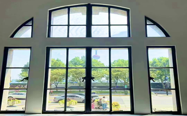 Premium Arched French Glass Casement Doors with Elegant Design