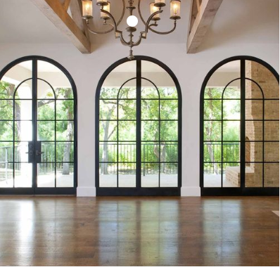 Premium Arched French Glass Casement Doors with Elegant Design
