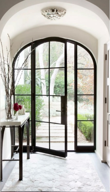 Black Iron Steel French Style Doors for Building
