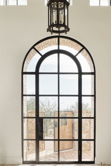Black Iron Steel French Style Doors for Building
