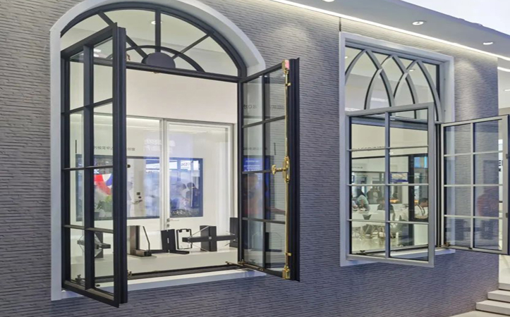 Black Iron Steel French Style Doors for Building