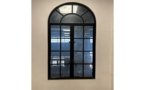 For House Modern Arched Right Angle Steel Glass Wrought Iron French Windows
