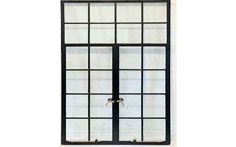 For House Modern Arched Right Angle Steel Glass Wrought Iron French Windows