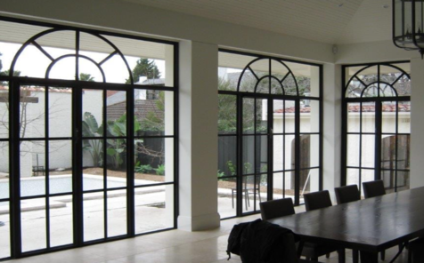 Morden Style Glass Narrow Frame Steel Glass Doors