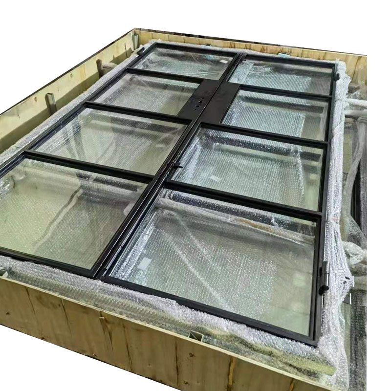Low-E Laminated 8.38 Glass Swing Door with steel frame