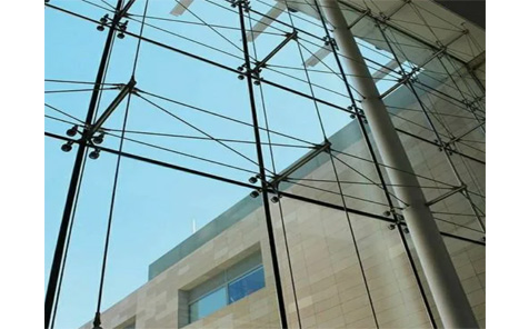 Glass Curtain Wall For Commercial Building Glass Facade Window Wall Tempered Low-E Spider For School And Hospital