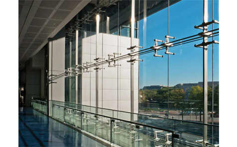 Glass Curtain Wall For Commercial Building Glass Facade Window Wall Tempered Low-E Spider For School And Hospital