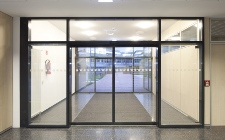 Modern Design Waterproof Electric System Aluminum Tempered Glass Automatic Sliding Door