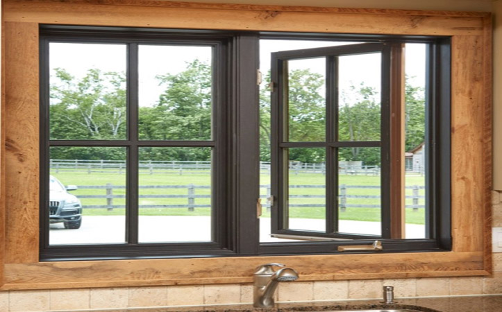 Customized Aluminum Profile casement Window with Grills Double Tempered Glass tilt and turn Casement Windows