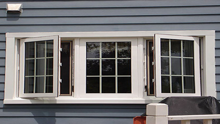 65series Custom Double-Deck Aluminum Frame Grille Glass Window Frame Casement Windows