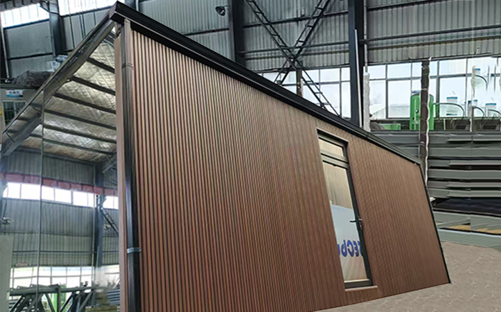 Silver Glass House Wall Mirror Curtain Wall Facade with Modular Steel Frame