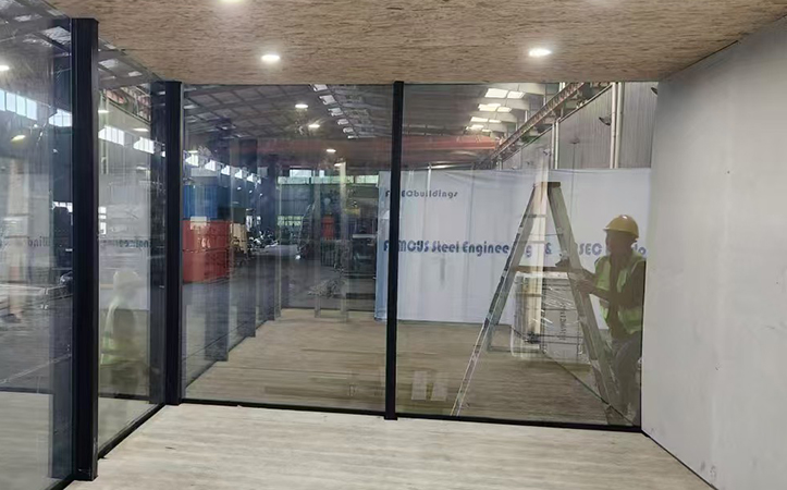 Modular Steel Frame System Prefab Glass Sunroom Cabin