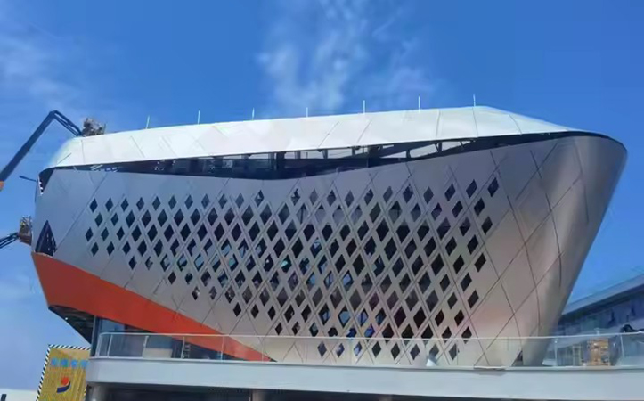 Special Shaped Aluminum Plate Curtain Wall Building