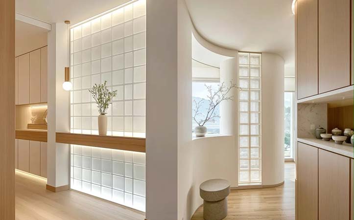 How to build a glass-block wall Glass Brick Wall
